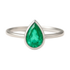 1.33 Carats Natural Emerald And Diamond Ring For Woman's in 14k Solid Gold