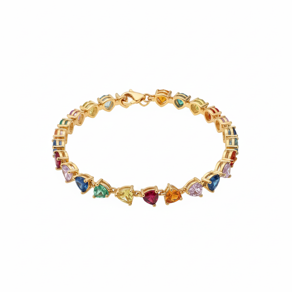 Doppelter Smaragd-Ring in offenem Design aus 14 Karat Gold – Band mit quadratisch und rund geschliffenen grünen Edelsteinen