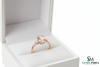 Minimalist Oval Morganite & Diamond Ring - Pink Gemstone Ring