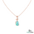 Teardrop Blue Opal Pendant with Diamond Twist – Fine Gold Jewelry