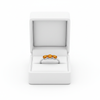 Three Stone Oval Orange Citrine Ring - Oval solitaire citrine ring