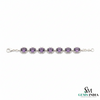 Vintage Style Oval Natural Amethyst Bracelet - Luxury gemstone bracelet