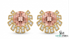 Minimalist Oval Gold Drop Earrings with Sparkling Diamonds