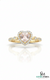 Heart-Shaped Morganite & Diamond Halo Ring – Morganite engagement ring