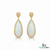 Pear Shape Opal Diamond Dangle Earring Bridal opal earrings