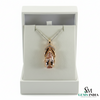 Elegant Pear-Shaped Morganite Diamond Halo Pendant – teardrop morganite pendant