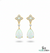 Pear Opal Stud with Round Opal Diamond Drop Earrings – October Birthstone