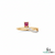 Princess Cut Natural Ruby Ring with Diamond Twist Band in 14k Gold