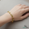 Natural Peridot & Diamond Tennis Bracelet - Elegant Green Gemstone Bracelet