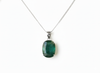 10.40 Carat Natural Emerald Pendant: 14k Gold Cushion Cut Gemstone