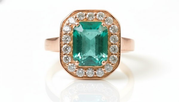 2.30( carat ) natural emerald cut gemstone ring in 14k Gold Unique Gemstone Gifts For her