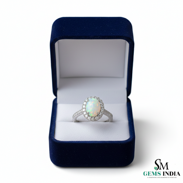 Doppelter Smaragd-Ring in offenem Design aus 14 Karat Gold – Band mit quadratisch und rund geschliffenen grünen Edelsteinen