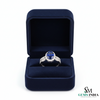 Vintage Style Designer Oval Blue Sapphire Diamond Ring