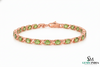Oval Peridot Tennis Bracelet - Elegant Green Stone Jewelry