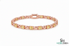 Luxury Oval Citrine & Diamond Twisted Bracelet - Elegant Jewelry Gift