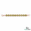 Classic Round Green Gemstone Link Bracelet - Bezel Style Tennis Bracelet