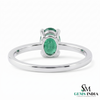 Elegant Oval Emerald Solitaire Ring – 14KMinimal Fine Jewelry