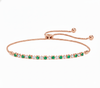 Elegant Emerald & Diamond Adjustable Tennis Bracelet