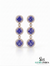 Round Tanzanite Triple Halo Diamond Dangle Earrings