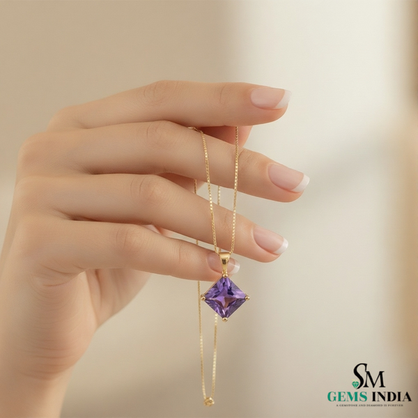 Natürlicher Smaragd-Anhänger, 14 Karat Gold-Anhänger, Smaragd-Schliff-Anhänger, minimalistische Halskette, Geburtstagsgeschenk im Mai, Anhänger für grüne Smaragd-Halskette