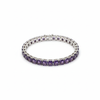 Radiant Emerald-Cut Amethyst Tennis Bracelet for Women