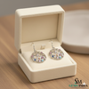 Circle Shape Multicolor Stone Drop Earrings Artistic Openwork Design