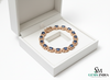 Tennisarmband aus Natur-Smaragden im Ovalschliff und Diamanten in Gold | Tennisarmband aus Natur-Smaragden und Diamanten in Gold | Tennisarmband mit großen Smaragden im Ovalschliff