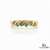 0.12 carat Zigzag Natural Emerald Band Ring in 14k Gold Dainty Stacking Ring