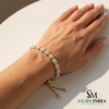 Oval Opal and Diamond Halo Chain Bracelet - Fine Jewelry For Woman