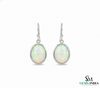Elegant Oval Opal Drop Earrings – October Birthstone Jewelry