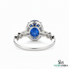 Vintage Style Designer Oval Blue Sapphire Diamond Ring