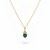 1.90 carat Natural Emerald Heart Pendant with Diamond Accents in 14k Gold