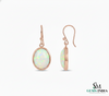 Elegant Oval Opal Drop Earrings – October Birthstone Jewelry