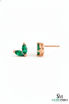 Fine Jewelry Marquise Emerald Stud Earrings for Women - Green Gemstone Jewelry