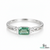 Emerald Cut Green Emerald Ring with Diamond Side Accents – Elegant Fine Jewelry Style