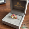 Luxury Pear Cut Ruby & Diamond Eternity Band Ring - Gift For Her