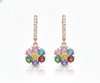 Rainbow Round Cut Flower Earrings Women’s Dangle Earring Jewelry