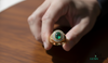 Raw Emerald Men's Ring In 18k Gold Engagement Ring Men's Statement Ring