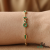 Emerald Station Chain Bracelet with Infinity Center – Minimal Gold Jewelry