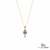 Elegant Turquoise Teardrop Pendant in 14K Gold – Minimalist Statement Jewelry