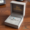 Teardrop Turquoise Ring With Leaf Accent Details – Blue Turquoise Statement Ring
