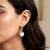 Romantic Heart-Cut Opal Drop Earrings with Diamonds
