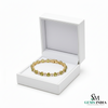 Natural Peridot & Diamond Tennis Bracelet - Elegant Green Gemstone Bracelet
