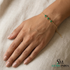 Minimal Round Emerald Trio Bracelet – Elegant Everyday Jewelry