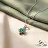 Natural Emerald Octagon Pendant Necklace - Elegant Daily Wear Necklace