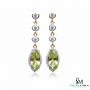 7,80 ct dunkelgrüne Statement-Ohrhänger mit großen sambischen Smaragden im Smaragd- und Ovalschliff, 18 Karat Gold, Smaragdohrringe, ovale Smaragdstifte (Kopie)