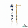 Elegant Blue Sapphire Diamond Dangle Earrings – Luxury Fine Jewelry
