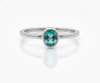 Oval Zambian Emerald Ring Solitaire Ring 14k Solid Gold May Birthstone