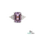 Emerald Cut Amethyst & Diamond Ring Gold Luxury Jewelry