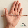 Oval Opal Cuban Link Bracelet - Luxury Opal Chain Bracelet for Women